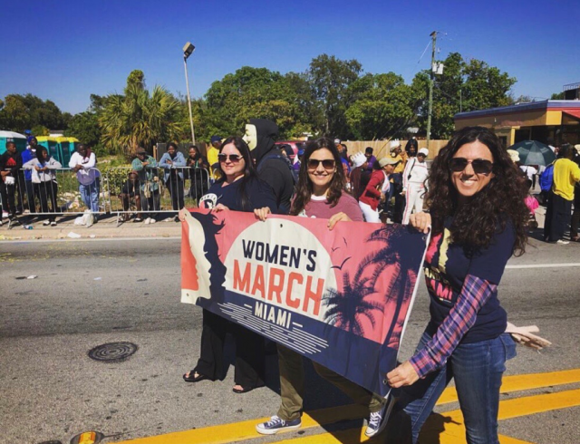 Demonstrators show off signs during the 2019 Miami Women’s March.(Courtesy Miami-Dade Chapter of Women’s March Florida)